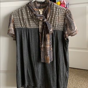 Tie shirt from Anthropologie